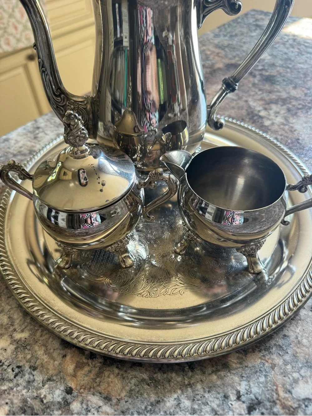 Silver Plated Tea Set - Elegant 3-Piece Service